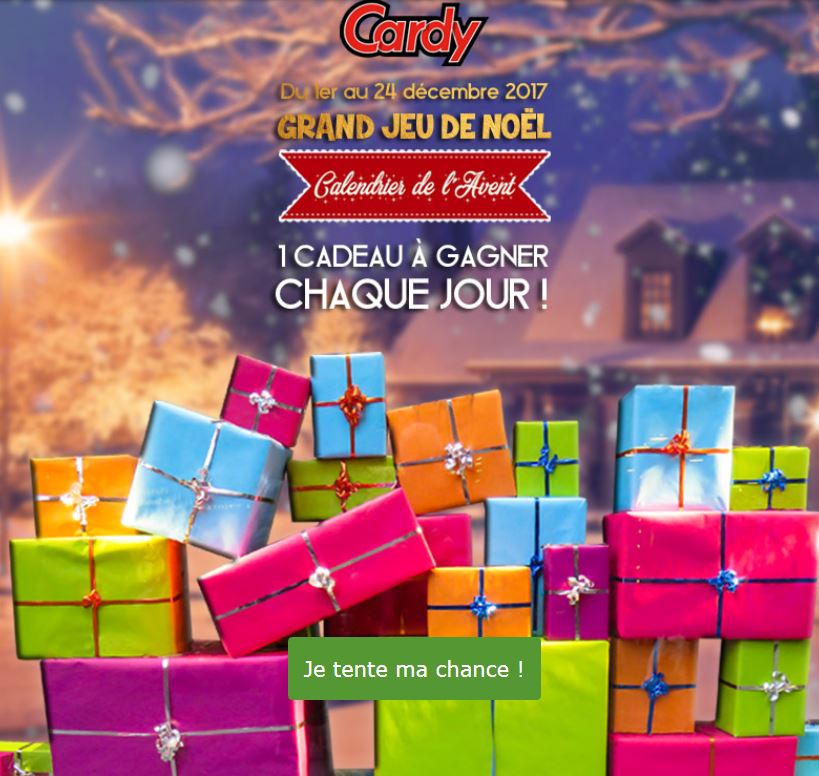 calendrier de l'avent Cardy