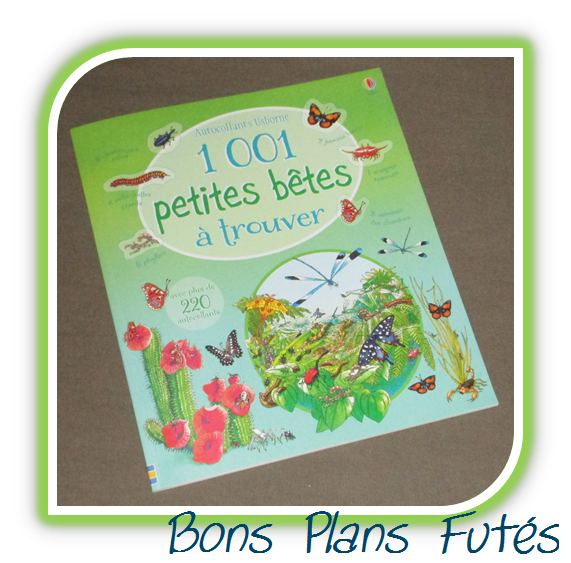 Livre d'autocollants 1001 petites btes  trouver Usborne