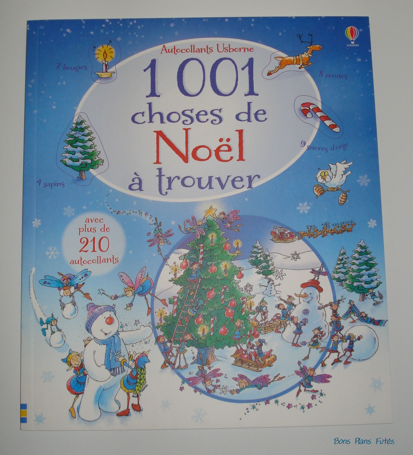 Livre d'autocollants 1001 choses de Nol  trouver