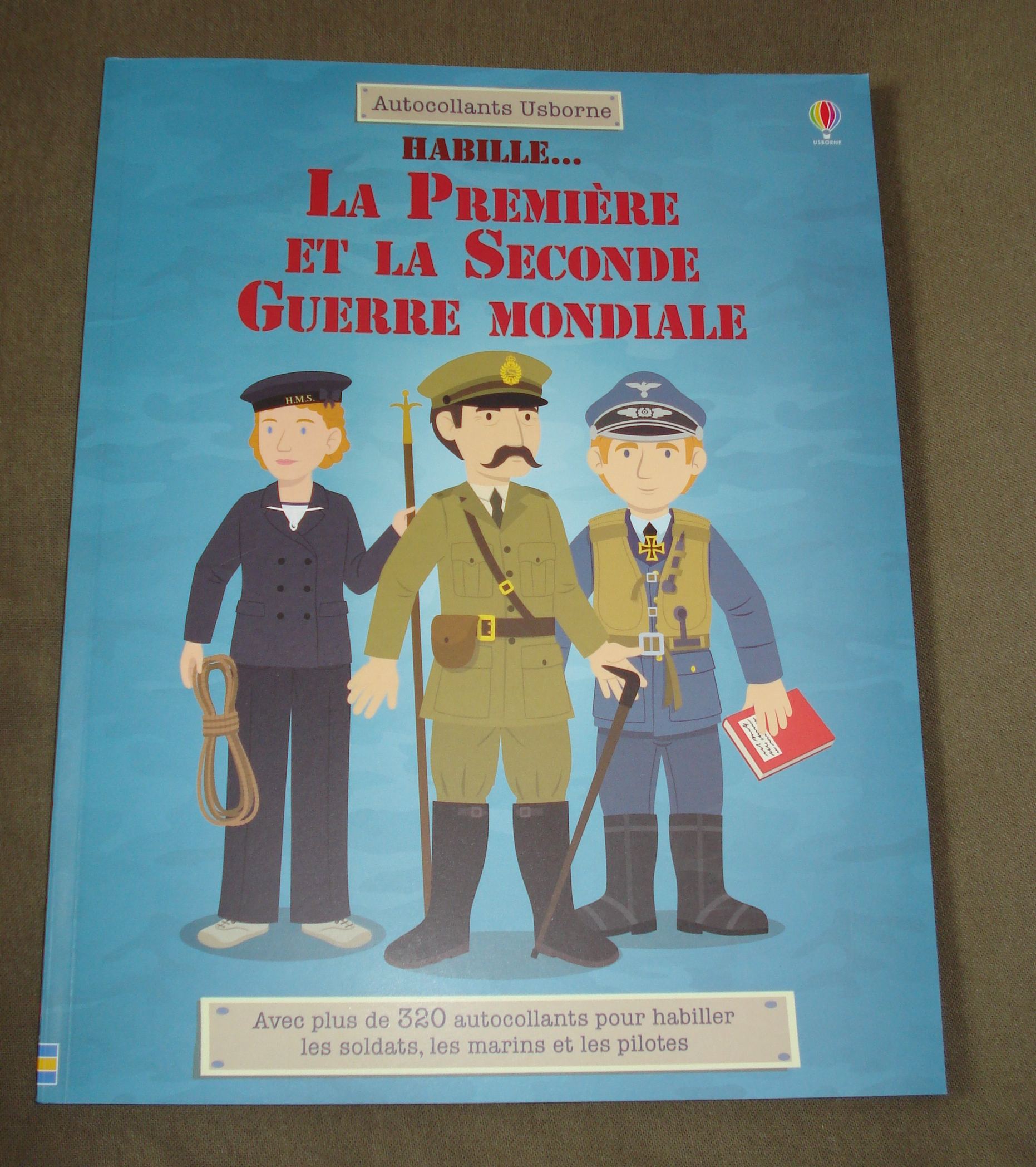  Livre d'autocollants de la premire et de la Seconde Guerre mondiale Usborne