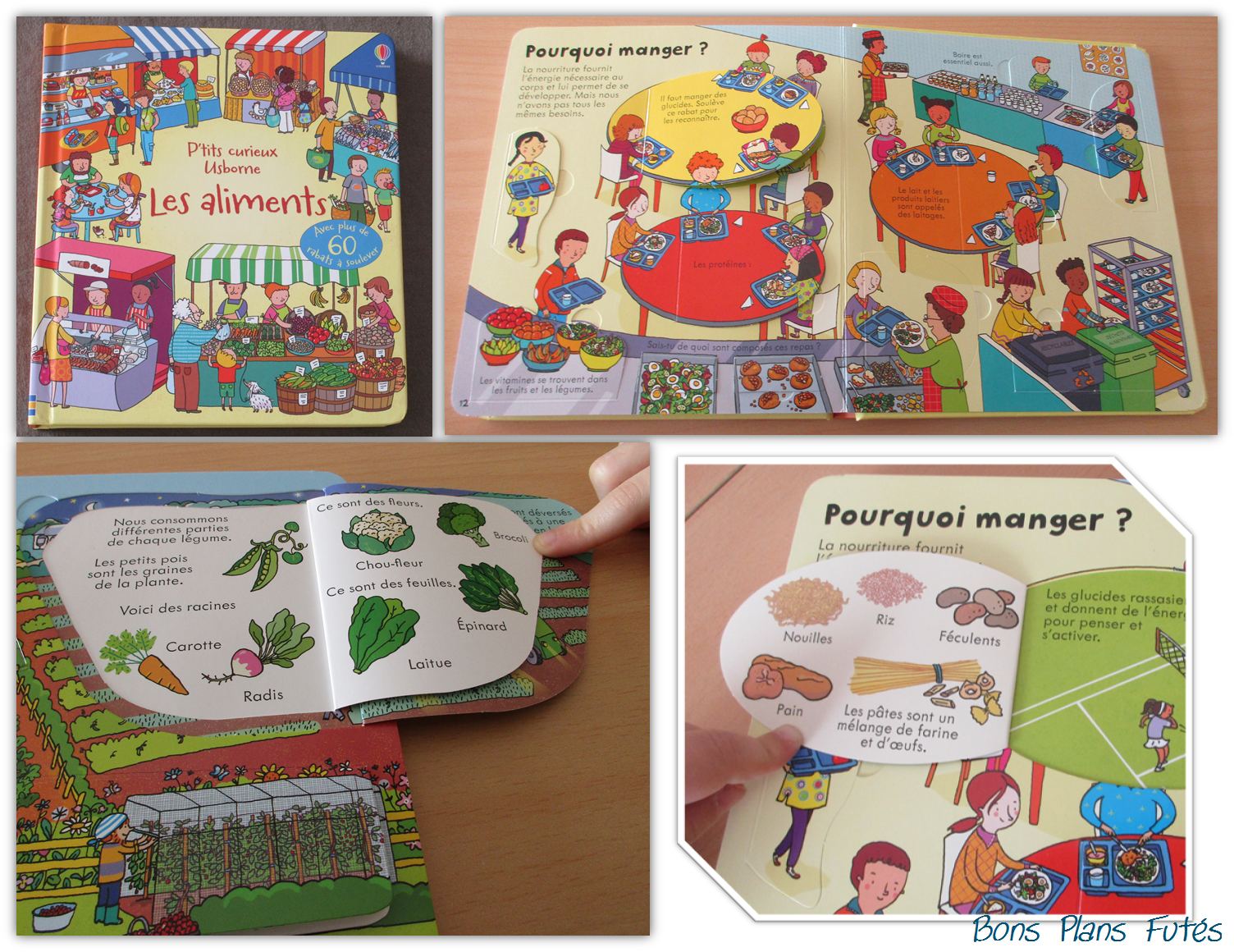 Les aliments p'tits curieux Usborne